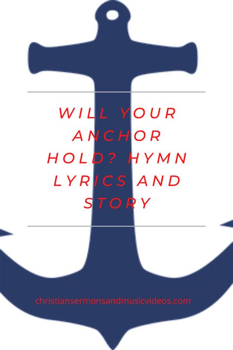 The Anchor Holds Lyrics Printable