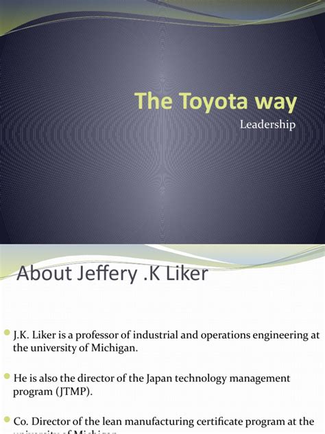 The Toyota Way | PDF | Leadership | Control (Social And Political)