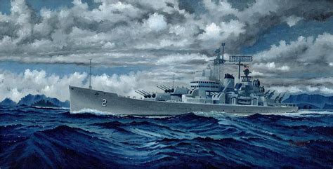 USS Canberra CAG-2 Painting by George Bieda