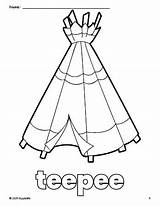 FREE Printable Teepee Thanksgiving Coloring Page For Preschool Pre K  sketch template