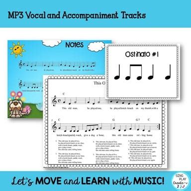 Folk Song and Lessons: "This Old Man" VIDEO, Sheet Music, Mp3 Tracks - Sing Play Create