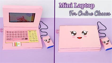 How to make Toy Laptop Phone Holder With paper/For online class/DIY ...