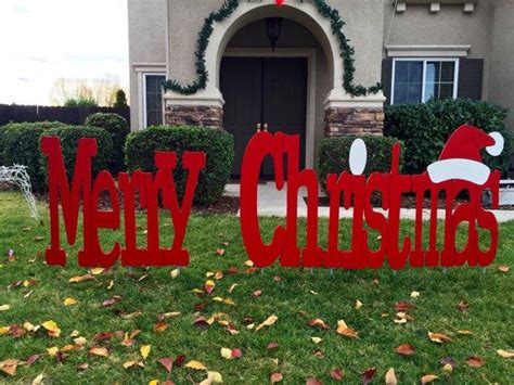 Merry Christmas Outdoor Holiday Yard Art Sign by IvysWoodCreations ...