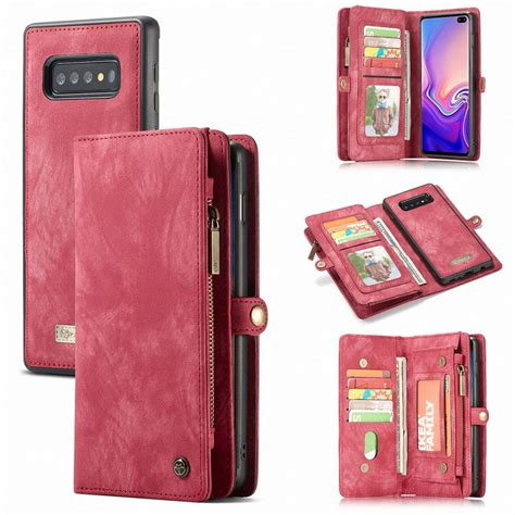 Galaxy S10 (5G) Zipper Wallet Case, Dteck Premium Leather Folding Flip Phone Case Zipper Wallet ...