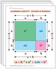 Algebraic Identities Worksheets