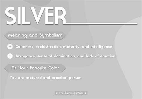 Silver Color Meaning and Symbolism | The Astrology Web