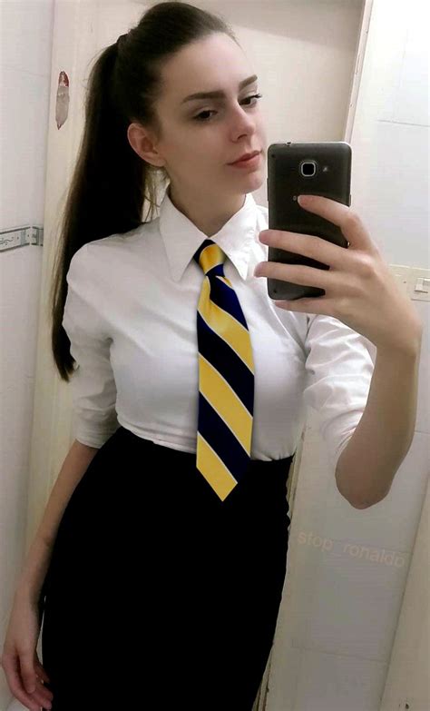 Pin on Women in Shirts and Ties