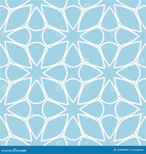 Navy Blue and White Geometric Ornament. Seamless Pattern Stock Vector ...