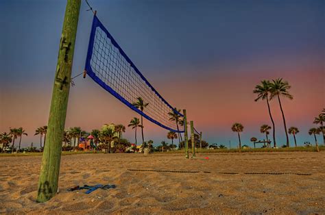 Beach Volleyball Court Sunrise #1 Photograph by Craig Fildes - Pixels