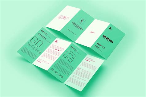 Free DL 4 Fold Accordion Brochure Mockup PSD Set - Good Mockups