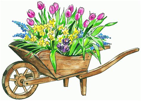 210342-spring-flower-garden-clip-art | Pursers Coaches