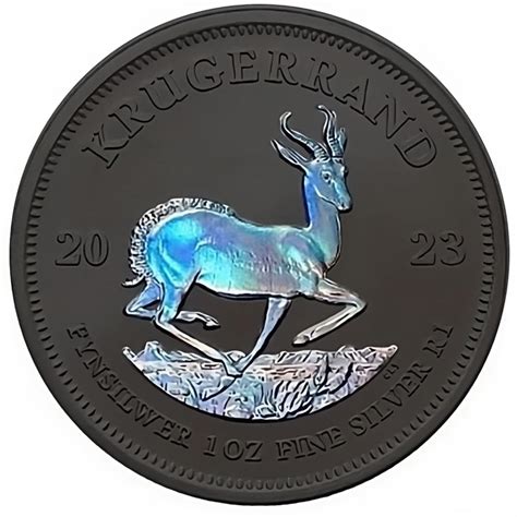 Buy Krugerrand Black Holographic Edition 1 Oz Silver Coin 1 Rand South Africa 2023 Online at ...