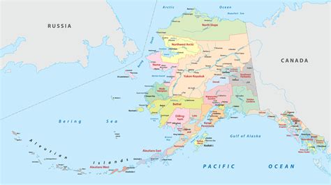 Alaska Counties/Boroughs Map | Mappr