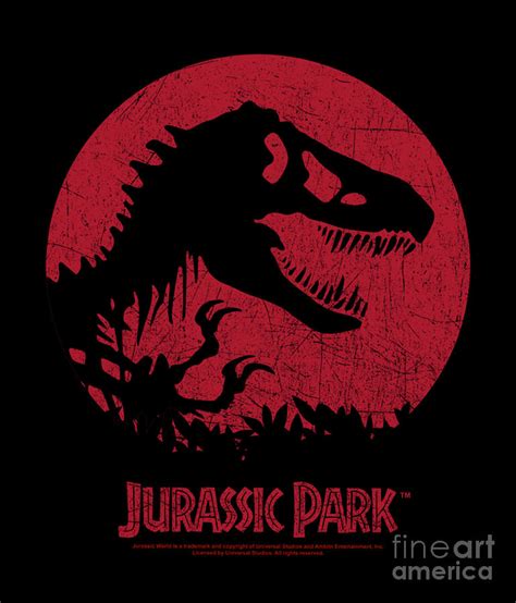 Jurassic Park Lost World T Rex Sphere Red Digital Art by Samantha Pease ...