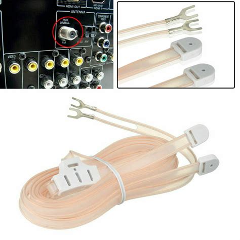 FM Dipole Antenna Home T-Type Male Plug Sound Stereo Receiver 75 Ohm Transformer - Walmart.com ...