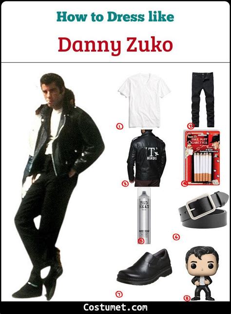 Danny Zuko Costume for Cosplay & Halloween | Danny zuko costume, Danny ...