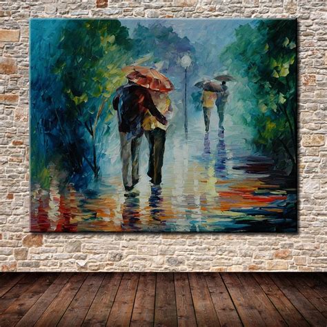 Handpainted Palette Knife Landscape People Oil Painting On Canvas Modern Abstract Art Picture ...