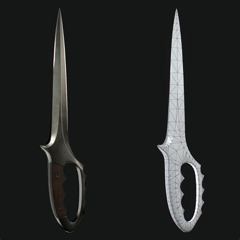 3D elegant trench knife model - TurboSquid 1560840