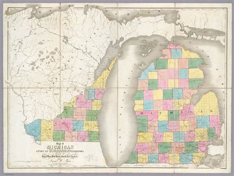 Map of Michigan & Part Of Wisconsin Territory. - David Rumsey ...