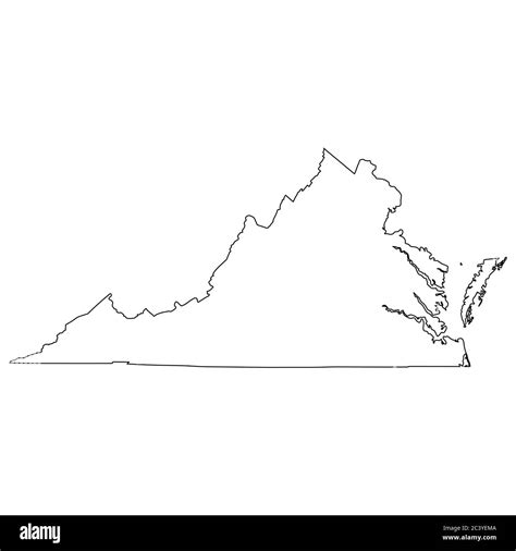 Virginia outline vector hi-res stock photography and images - Alamy