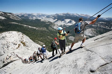 Half Dome cables are up, trail already busy - SFGate