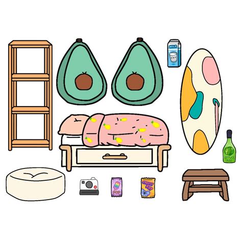 Toca Boca Random House furniture Stickers | Shopee Philippines