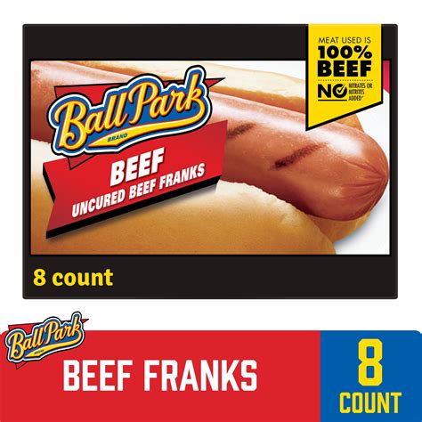 Ball Park® Beef Hot Dogs, Original Length, 8 Count - Walmart.com - Walmart.com