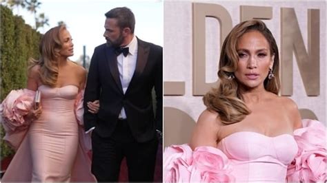 Golden Globe Awards: Jennifer Lopez in custom pink gown supports Ben ...