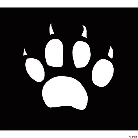 Wolf Paw Print Stencil