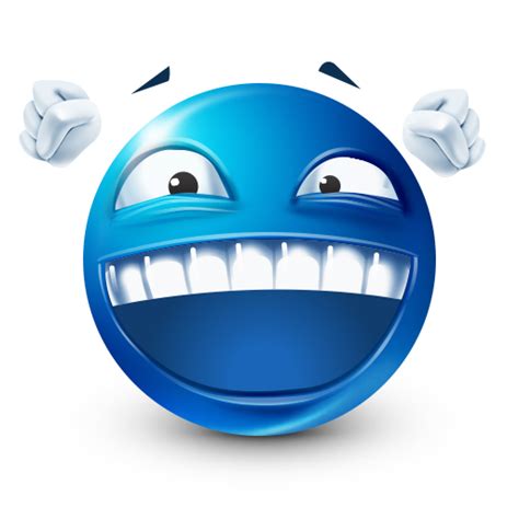 Mile-Wide Smile | Blue emoji, Funny emoji, Emoticons emojis