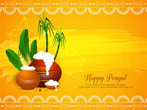 Happy pongal traditional festival celebration background design 5186811 ...