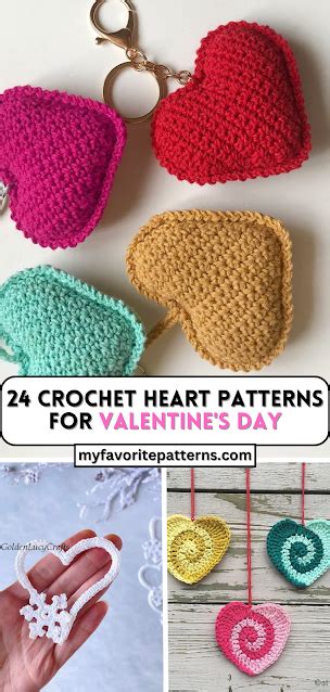 24 Crochet Heart Patterns for Valentine's Day - MyFavoritePatterns