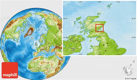 Physical Location Map of City of Dundee