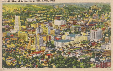 Downtown Skyline - Akron Postcards