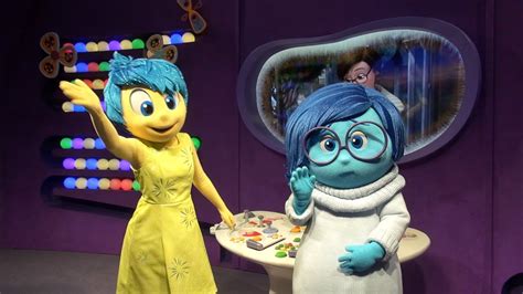 Joy and Sadness From Pixar "Inside Out" Debut at Epcot - Meet & Greet ...