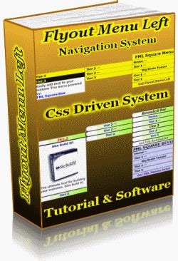 Flyout Menu Left CSS based Website Navigation System