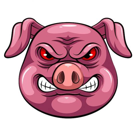 Premium Vector | Mascot Head of an pig