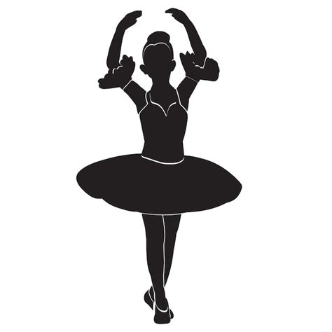 Premium Vector | Isolated silhouette with lines of a ballerina of a ...