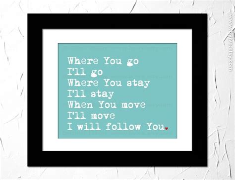 Items similar to DIY Printable. I Will Follow You, Lyrics. Chris Tomlin. Inspirational song ...