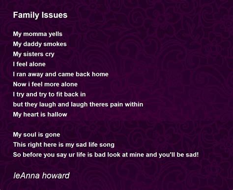 Poems About Family Problems