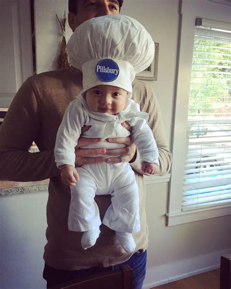 Baby Halloween costume! Bryson as Pillsbury Dough Boy 😍 Baby Boy Halloween Costumes, Boy ...