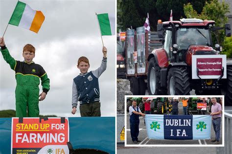 Irish farmers hold 'day of action' in Dublin to protest EU agricultural policy and Government's ...