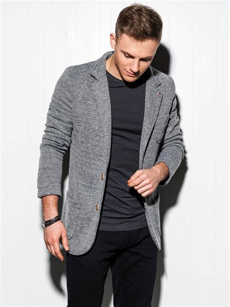 Men's casual blazer jacket M158 - grey | MODONE wholesale - Clothing For Men