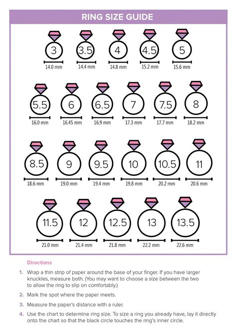 This printable ring size guide will help you find the right size for your fingers. #weddingring ...