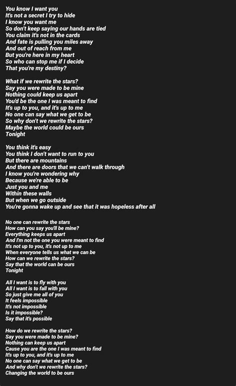 Rewrite the stars~~ lyrics part 1 credit by : Audrey | Great song ...