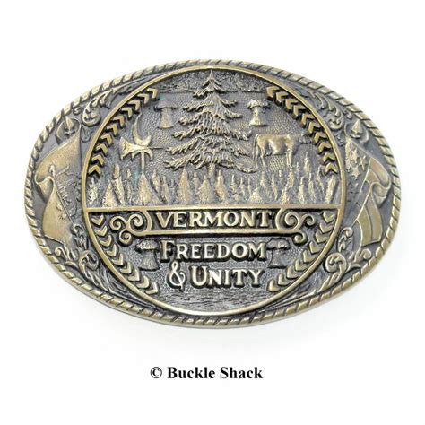 Vermont First Edition State Seal Belt Buckle