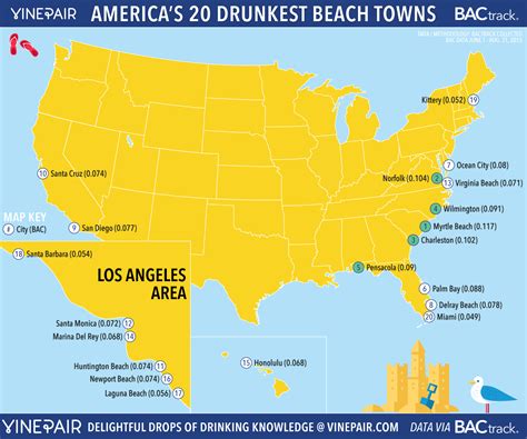 The Drunkest Beach Towns In America [Map] | VinePair