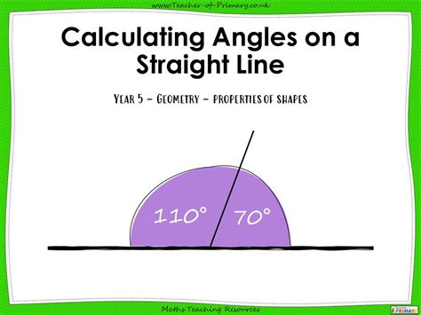 Calculating Angles on a Straight Line - Year 5 | Teaching Resources