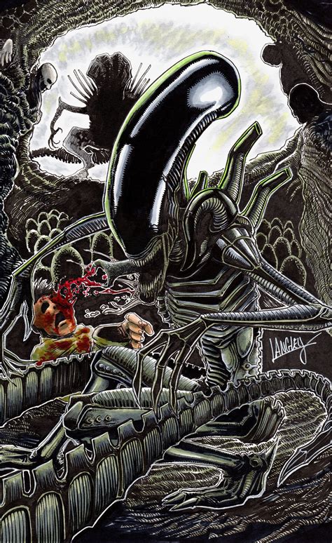 Alien Xenomorph SIGNED 11x17 print Horror / Scifi Art Aliens | Etsy