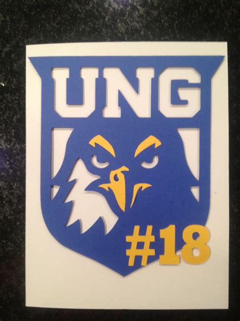 UNG University of North Georgia Card with logo cut from Silhouette North Georgia, Monograms ...